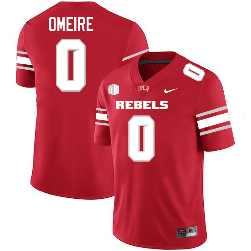 #0 Troy Omeire UNLV Rebels College Football Jersey Stitched-Scarlet